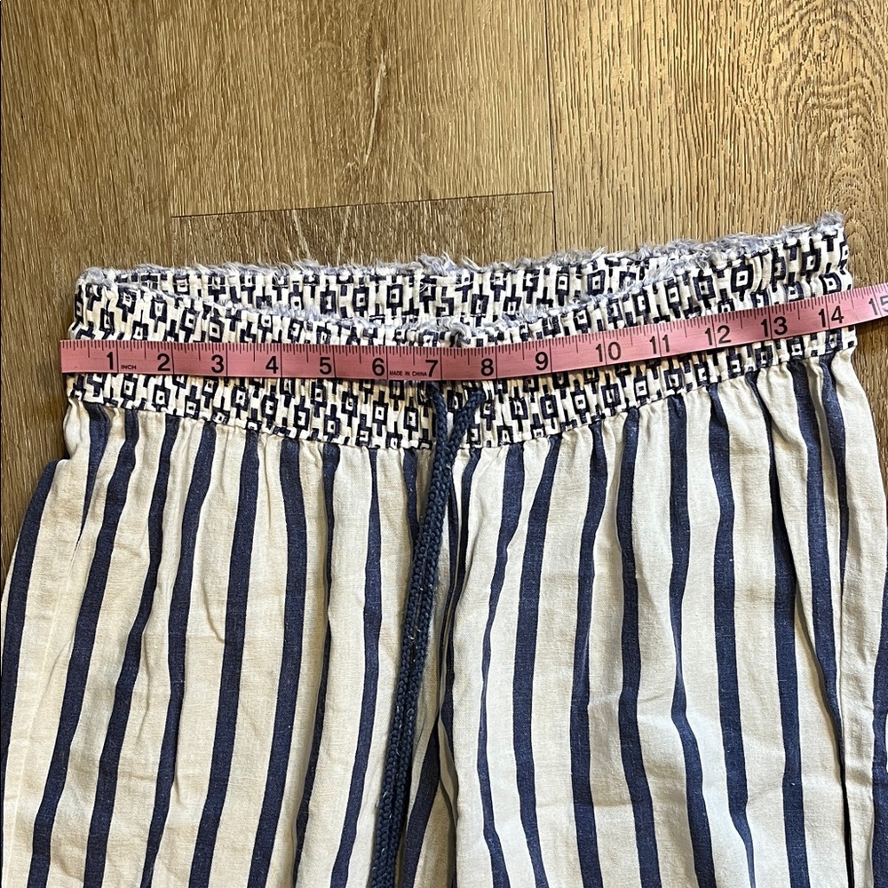 Indigo Rein Blue and White Striped Wide Leg Pants - Picture 5 of 7